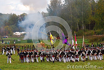 Borodino 2012 historical reenactment Editorial Stock Photo