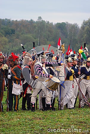 Borodino 2012 historical reenactment Editorial Stock Photo