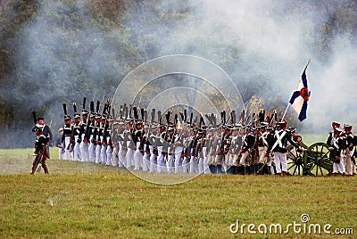 Borodino 2012 historical reenactment Editorial Stock Photo