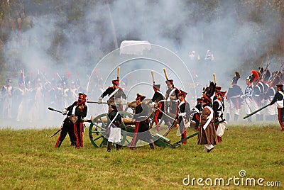 Borodino 2012 historical reenactment Editorial Stock Photo