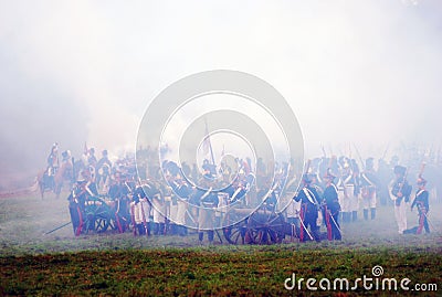 Borodino 2012 historical reenactment Editorial Stock Photo