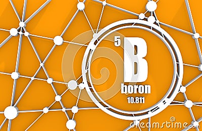 Boron chemical element. Stock Photo
