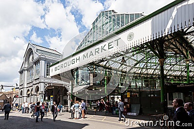 Borough Market, near London Bridge. Editorial Stock Photo