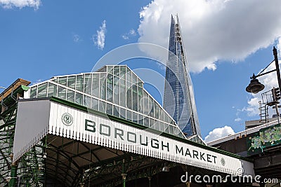 Borough Market, near London Bridge. Editorial Stock Photo