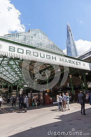 Borough Market, near London Bridge. Editorial Stock Photo