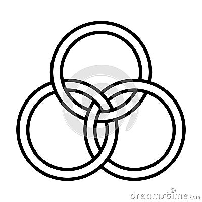 Borromean rings symbol Stock Photo