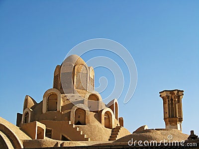 Roof of Borujerdi historical house in Kashan , Persian architecture , Iran Stock Photo