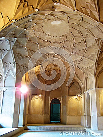 Interior architecture of borujerdi historical house in Kashan , Iran Editorial Stock Photo