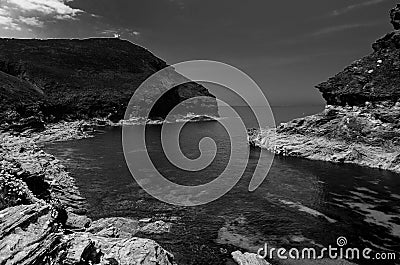 Boscastle harbour entrance Stock Photo