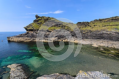 Boscastle harbour entrance Stock Photo