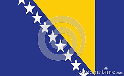 Bosnia flag vector - Bosnia and Herzegovina Vector Illustration