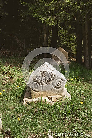 Bosnian Tombstones Stock Photo