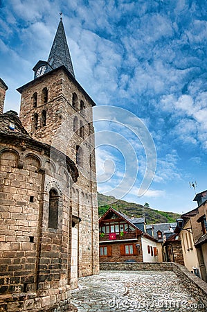 Bosost is a Spanish municipality located in the western part of the Aran Valley region, in the province of LÃ©rida, autonomous Stock Photo