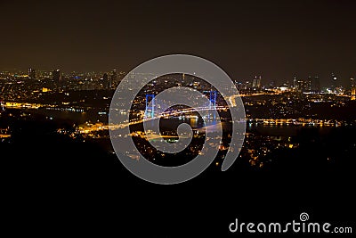 The Bosphorus Bridge in Istanbul Turkey Stock Photo