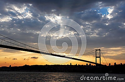 Bosporus bridge in Istanbul Stock Photo