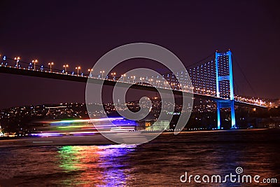 The Bosporus Bridge, Istanbul. Stock Photo