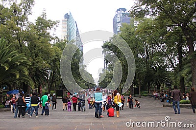 Bosque de Chapultepec por Paseo Reforma Editorial Stock Photo