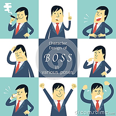 Boss character Vector Illustration