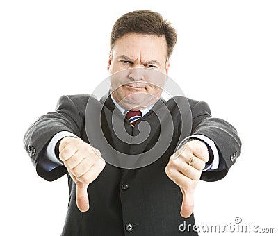 Boss Gives Two Thumbs Down Stock Photo