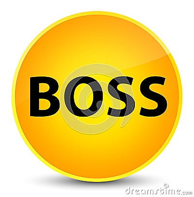 Boss elegant yellow round button Cartoon Illustration