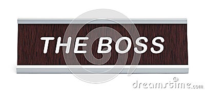 The Boss Name Plate Stock Photo
