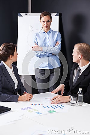 Bossy businesswoman Stock Photo