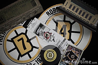 Boston Bruins Collage Editorial Stock Photo