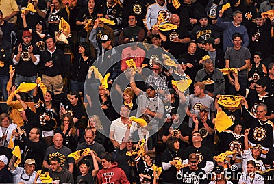 Boston Bruins Fans. Editorial Stock Photo