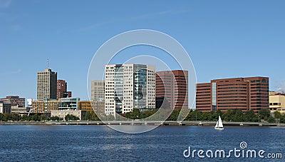 Boston city skyline Stock Photo