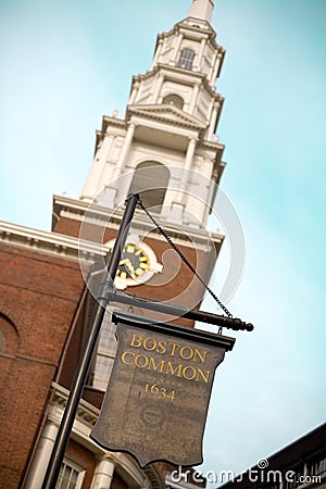 Boston Common sign Stock Photo