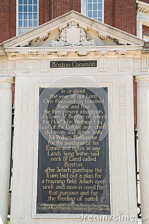 Boston Common and start of the Freedom Trail Stock Photo