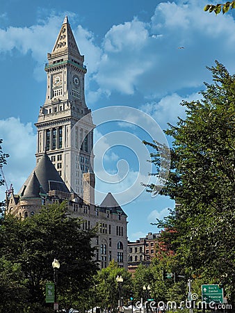Boston Custom House in Financial District, Boston, Massachusetts, USA Stock Photo