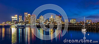 Boston downtown skyline panorama Stock Photo