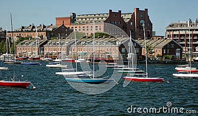 Boston harbor Stock Photo