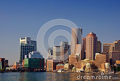 Boston Harbor Front Stock Photo