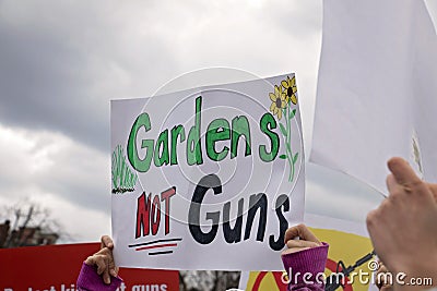 Boston, MA/America - March 24th, 2018: March for Our Lives. Gun Control, Gun Reform Demonstration Editorial Stock Photo