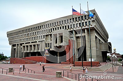 Boston, MA: Boston City Hall Editorial Stock Photo