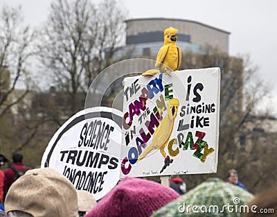 Boston, Massachusetts/USA America- April 22nd, 2017 March for Science Editorial Stock Photo