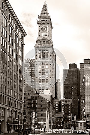 Boston Old Custom House Editorial Stock Photo