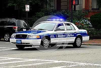 Boston Police Cruiser Editorial Stock Photo