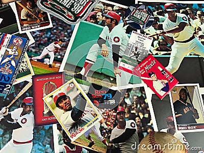 Boston Red Sox Collage Editorial Stock Photo