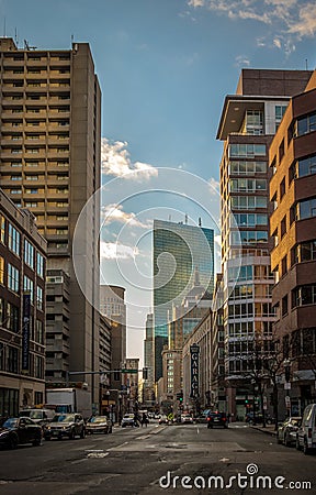 Boston Street Buildings - Boston, Massachusetts, USA Editorial Stock Photo
