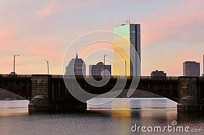 Boston at Sunrise Editorial Stock Photo