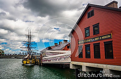 The Boston Tea Party Museum, in Boston, Massachusetts. Editorial Stock Photo