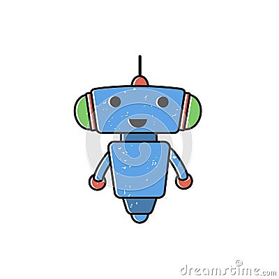 Cute robot icon Vector Illustration