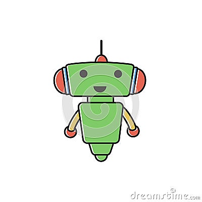 Cute robot icon Vector Illustration