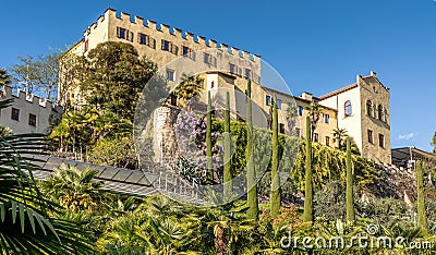 The Botanic Gardens of Trauttmansdorff Castle, Merano, south tyrol, Italy, Stock Photo