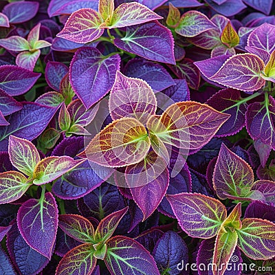 Botanical beauty vibrant coleus plant offers a colorful textured background Stock Photo