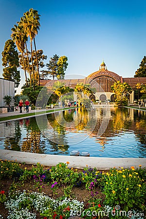 The Botanical Building and the Lily Pond Editorial Stock Photo