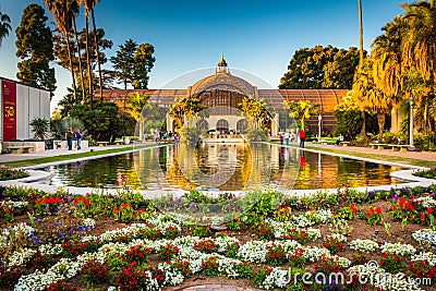 The Botanical Building and the Lily Pond, in Balboa Park, Editorial Stock Photo